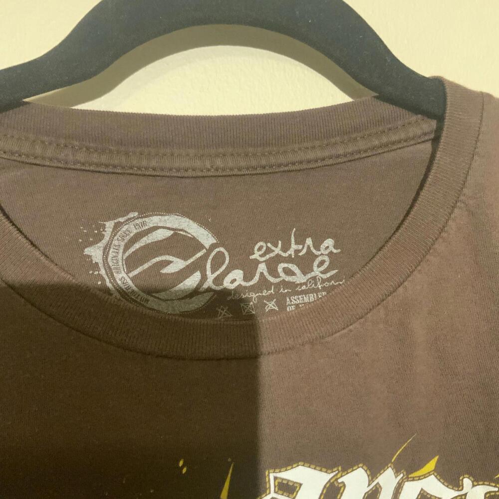 Men’s Brown Motocross Answer Tee Size XL Y2K Style 2000s - Picture 2 of 3